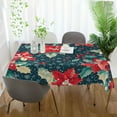 thumbnail image 3 of Yayeee Tablecloths 60" x 60" Rectangle Wrinkle Resistant Party Table Cover, Christmas Themed Leaves, 3 of 8