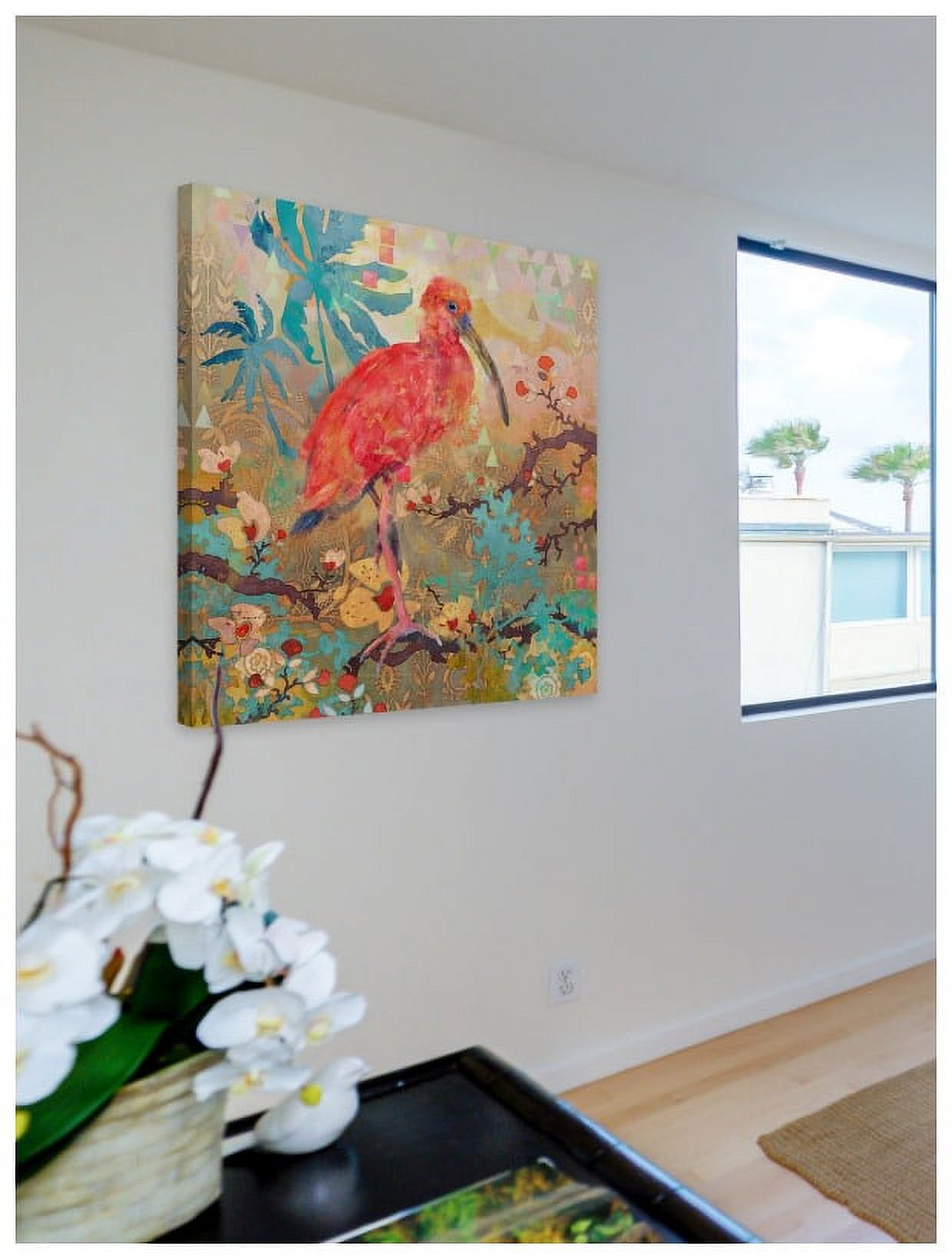 "Scarlet Ibis" Painting Print on Wrapped Canvas