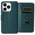 thumbnail image 3 of Wallet Case For iPhone 16 Pro, Premium PU Leather Folio Cover with 9 Card Slots Photo ID Window Cash Pocket Magnetic Closure Kickstand RFID Blocking Shockproof Cover, Darkgreen, 3 of 9