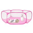 thumbnail image 4 of Outdoor Foldable Pet Playpen Breathable Small Animals Tent Transparent Pet Exercise Fence Rabbit Play Pen Cage for Rabbits Hamster Hedgehogs Diameter 120cm, 4 of 8