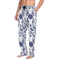 thumbnail image 5 of Floral Ceramic Ghost Pajama Pants, Men's Lounge Pants Light with Drawstring and Pockets, Christmas New Year Birthday Father's Day Gifts, Medium, 5 of 7