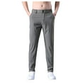 thumbnail image 1 of Pantalones de fitness de seda helada para hombre: cintura alta, cinturón ajustable, diseño de patchwork, tallas S-XXL, para el gimnasio/aire libre, 1 of 6