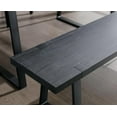 thumbnail image 7 of 60" Black Dining Bench, Wooden Table Bench with Metal Legs, Modern Kitchen Bench for Enrtyway/Indoor/Dining Room, 7 of 7