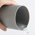thumbnail image 3 of Vaso de baño, soporte para cepillo de dientes, juego de 3, plástico apto para uso alimentario, absolutamente irrompible (blanco, gris, marrón), 3 of 6