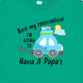 thumbnail image 4 of Inktastic Book My Reservation I'm Going to Nana and Papa's Boys or Girls Baby T-Shirt, 4 of 5