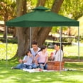 thumbnail image 6 of 10x10 Canopy Replacement Top - Double Tier Waterproof 300D Tent Cover for Straight Leg Pop Up Canopies, UV Resistant Vented Gazebo Roof for Outdoor Patio, Camping & Backyard (Dual Tier Cover Only), 6 of 7