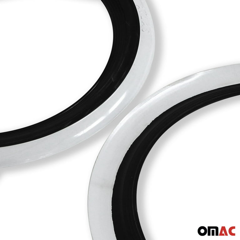OMAC 4x Portawalls Black White Wall Tire Insert 16’’ Rims Sidewall Set