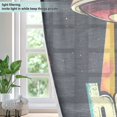 thumbnail image 4 of Yayeee Window Curtains Light Filtering 63"x42" Grommet Panel Pair Home Living Room Decor, Red UFO, 4 of 7