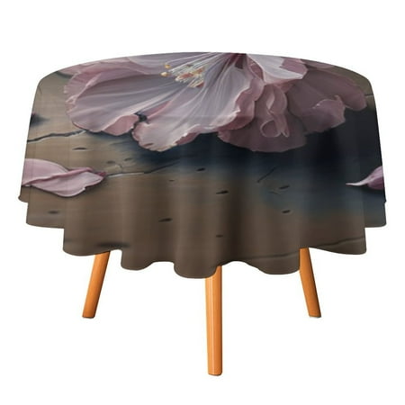 

Party Dinner Pink Cherry Blossom Maiden Heart Home Round Table Cloth Elegant Design Durable Material Stain-Resistant Easy to Clean Suitable for Indoor and Outdoor Use