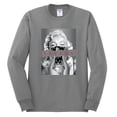 thumbnail image 2 of Wild Bobby, Marilyn Savage Bandana, Streetwear, Men Long Sleeve Shirt, Heather Grey, Small, 2 of 4