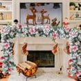 thumbnail image 7 of Frosted Pine Christmas Decorative Rattan White Flocked Garland - Doorway Staircase Handrail Branches Set Holiday Decor, 7 of 7