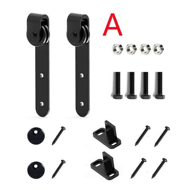 1 Set Cabinet Sliding Barn Door Hardware Kit Super Mini Sliding Door Hardware Hardware Kit Top Mount Hanger Track Closet ,Easy to Install