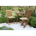 thumbnail image 2 of Outdoor Interiors Eucalyptus 3-Piece Bistro Outdoor Furniture Set (includes cushions), 2 of 5