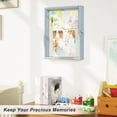 thumbnail image 7 of Shadow Box Frame 11x14  Deep Large Display Case With Beads Door And Glass Window Wood Memory Gift For Pictures Medals Memorabilia Collections Blue, 7 of 7