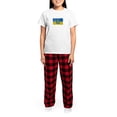 thumbnail image 4 of CafePress - Ukraine Coat Of Arms Flag Pajamas - Women's Short Sleeve Print T-Shirt and Pants Light Cotton Pajama Set, 4 of 7