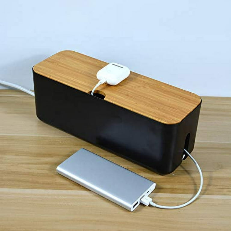 Desk York Cable Management Box Large - Cord Organizer Box to Hide Power  Strips - Surge Protector Cable