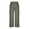 thumbnail image 5 of MexChoioe Womens Wide Leg Cargo Pants Plus Size Elastic Drawstring Waist Adjustable Hem Casual Outdoor Athletic Work Pants, 5 of 6