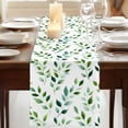 thumbnail image 3 of Table Runners 72 Inches Long Dress Scarves, Green Leaves Farmhouse Kitchen Table Runner, Coffee Tablerunners, Botanical Spring Country Watercolor 16x72 Inch, 3 of 9