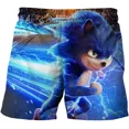 thumbnail image 2 of Pantalones de playa para niños de 4 a 14 años, pantalones cortos Sonic The Hedgehog, pantalones Harajuku para niñas y niños, estampado de dibujos animados en 3D, 2 of 5
