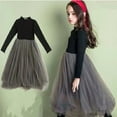 thumbnail image 6 of LYMAYTER Kids Girls Fleece Dresses Toddler Solid Color Long Sleeve Princess Dresses Winter Warm Tulle Tutu 3-12 Years, 6 of 8