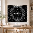 thumbnail image 4 of Moon Phase Wreath With Candles and Crystals Mystical Gothic Art for Astrology Fans Witchy Room Decor Halloween Gift Tapestry Wall Hanging for Bedroom, Living Room and Dorm, 4 of 6