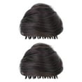 thumbnail image 2 of FVDPWYE Space Bun Hair Clip Fashion Easy to Wear Thick Headdress for Proms Parties Women Brown Black, 2 of 9