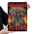 thumbnail image 2 of Placa Metal Vintage Guns N Roses Pintura Hierro Rectangular Pared 20x30cm, 2 of 9