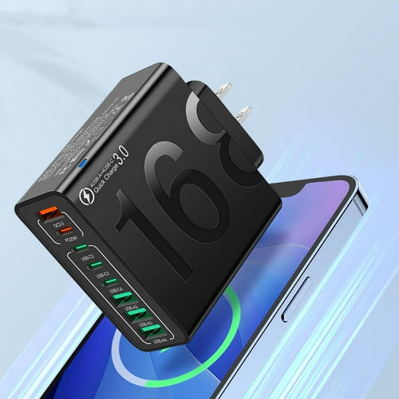 8-Port Fast Charging USB Hub 4 USB-C 4 USB-A