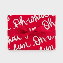 118"x30" 'Oh What Fun' Christmas Wrapping Paper Red/White