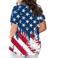 thumbnail image 3 of GERsome Plus Size American Flag Patriotic T-Shirt for Women 4th of July Graphic Tee Shirts USA Flag Short Sleeve Tops L-5XL, 3 of 5