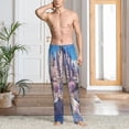 thumbnail image 5 of Uemuo Majestic Fantasy Castle Pattern Men's Wide Leg Palazzo Lounge Pants with Pockets Light Weight Loose Comfy Casual Pajama Pants-X-Large, 5 of 9