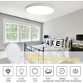 thumbnail image 4 of AIR-LED Ceiling Light Flush Mount: 4Pack 12 Inch Ultra-Slim Ceiling Light Fixture, 24W 2520LM CCT 3000K/4000K/6000K 3 Color Selectable Low Profile Ceiling Light for Kitchen Bedroom Hallway Bathroom,, 4 of 4