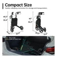 thumbnail image 6 of ZENART Foldable 3 Wheel Rollator Walker Lightweight for Seniors with 10" Wheel, Green, 6 of 6