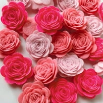 Pack of 24PCS Felt Flower Rose 1.2" Applique Art, DIY Crafts Hair Accessories Wedding Decor