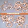 thumbnail image 5 of 6 Pcs Curtain Ring Rings Home Decor Circular Rod Shower Circle Wood Round Wooden Buckle, 5 of 6