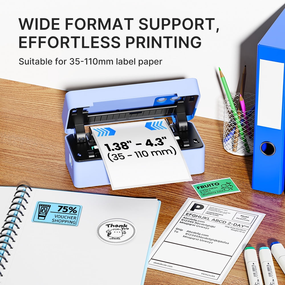 SWIFINT Thermal Shipping Label Printer, 4x6 Bluetooth Label Printer for Small Business, Wireless Label Maker, Works with iOS, Android, PC