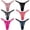 Multicolor, variant on 4 Pack Women G-String Thongs T-back Lace Hollow Out Low Waist Thongs Floral Breathable Cheeky Underwear Panties 