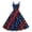 Navy, variant on Women 4th of July Dresses 50s 60s Vintage Sleeveless Star and Stripe Print Cocktail Swing Dress Retro Patchwork Midi Evening Dress White XXXL