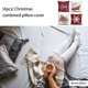 thumbnail image 4 of Kearding 4 piezas funda de almohada de Navidad cremallera fiesta Navidad funda de almohada Protector decoración hogar dormitorio sala de estar Kits de decoración para fiestas, 4 of 6
