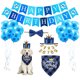 thumbnail image 1 of Accesorios para fiestas de cumpleaños de mascotas Sombrero de perro Pajarita Bufanda Triángulo Tirar Bandera Globo Set Decoración para fiestas Atrezzo, 1 of 5