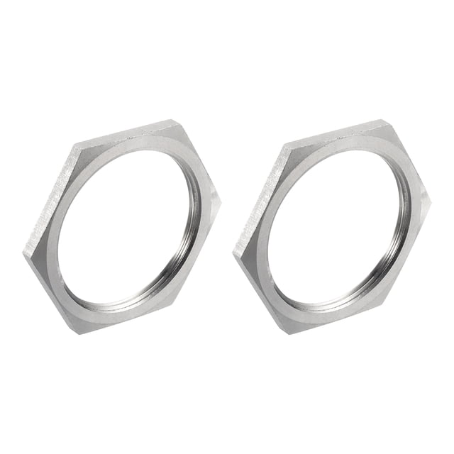 Uxcell accesorio de tubería de fundición, contratuerca hexagonal de acero inoxidable 1"