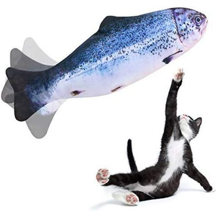 IGUOHAO Flopping Fish Cat Toy with Catnip Bag - Lifetime Replacement - 7  Types Fish for Choice - Motion Kitten Toy, Plush Interactive Cat IGUOHAO 