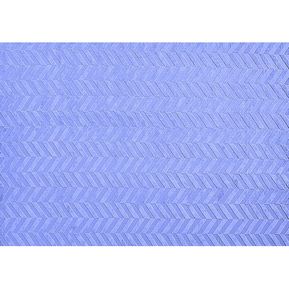 Ahgly Company Indoor Rectangle Solid Blue Modern Area Rugs, 7' x 9'
