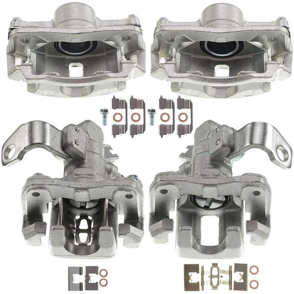 A-Premium Brake Caliper Assembly with Bracket Compatible with Honda Civic 2006-2011 Front and Rear 4-PC