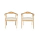thumbnail image 1 of Ilios Innova | Conjunto de 2 Sillas Nórdico de Comedor con Reposabrazos, Asiento Beige Acolchado PU y Estructura de Madera Natural, Diseño Moderno y Minimalista, 1 of 9