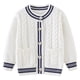 thumbnail image 1 of Cowsor Boys Girls School Uniform Cardigan Sweater Soft Cotton V-Neck Soft Cotton Knit Outerwear, 1 of 5