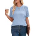 thumbnail image 3 of Tops de verano elegantes e informales con cuello redondo para mujer Dokotoo, 3 of 5
