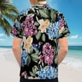 thumbnail image 6 of High Quality Hawaiian Shirts for Men Short Sleeve Aloha Beach Shirt Floral Summer Casual Button Down Shirts Blouses Y35AFQ, 6 of 7