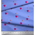 thumbnail image 3 of Soimoi Polyester Crepe Fabric Dot,Heart & Bird Clip Art Printed Fabric 1 Yard 42 Inch Wide, 3 of 3