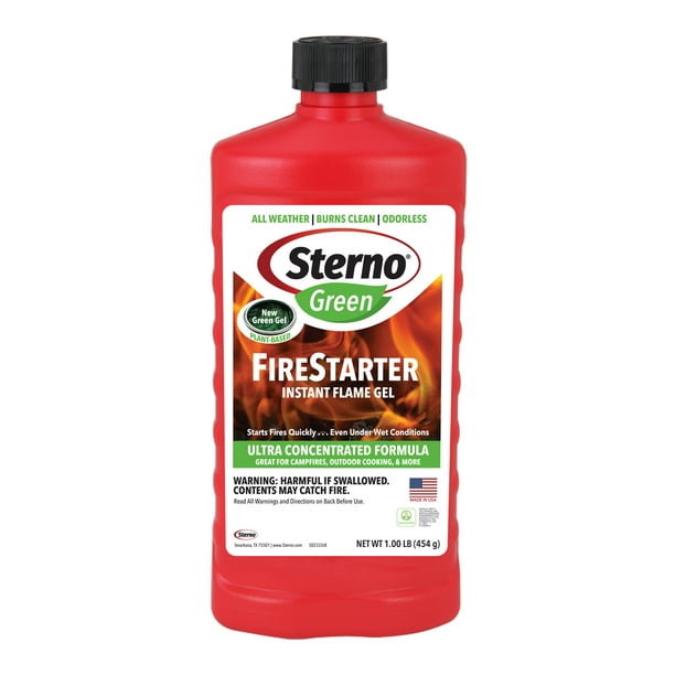 Sterno Instant Flame, AllWeather, Fire Starter Gel 16oz